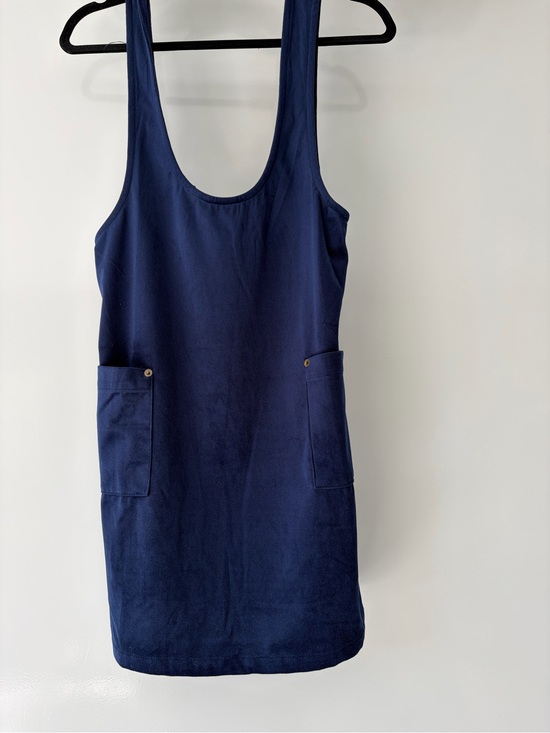 Sage Dresses & Skirts - Sage Navy Scoop-Neck Mini Pinafore Dress Jumper